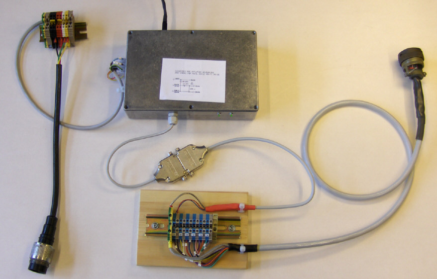 Interface between Teledyne AQ-18 Hydrophone  / 6 channel mini-streamer and Geode Recording system (click to see large version)