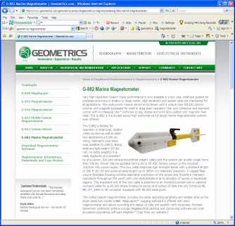 Click to visit Geometrics G-882 web page