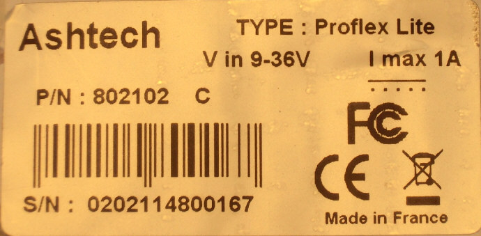 Label on Proflex Lite box