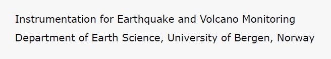 Seismology support from Electronics Workshop, Department of Earth Science, University of Bergen, Norway