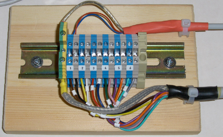 6 channel mini-streamer terminals, Geode recording cable (click to enlarge).