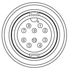 FCV-620 interface connector pinout (front view)