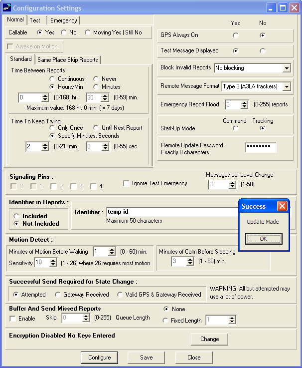 18 August 2009: Configuration of Mod. 9601-DGS-LP using SatTerm program.